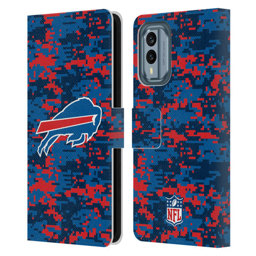 NFL Buffalo Bills Graphics Digital Camouflage Leather Book Wallet Case Cover For Nokia X30