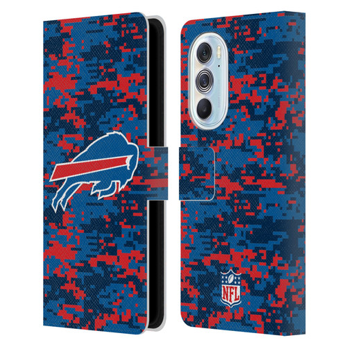 NFL Buffalo Bills Graphics Digital Camouflage Leather Book Wallet Case Cover For Motorola Edge X30