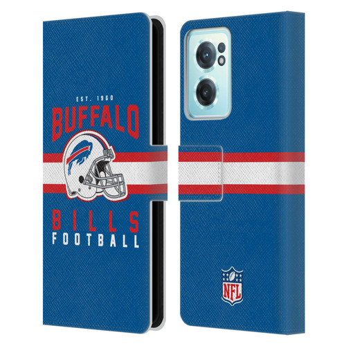 NFL Buffalo Bills Graphics Helmet Typography Leather Book Wallet Case Cover For OnePlus Nord CE 2 5G