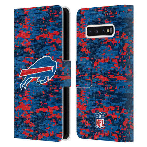 NFL Buffalo Bills Graphics Digital Camouflage Leather Book Wallet Case Cover For Samsung Galaxy S10