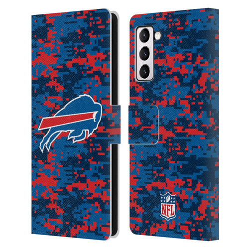 NFL Buffalo Bills Graphics Digital Camouflage Leather Book Wallet Case Cover For Samsung Galaxy S21+ 5G