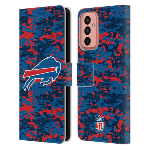 NFL Buffalo Bills Graphics Digital Camouflage Leather Book Wallet Case Cover For Samsung Galaxy M13 (2022)