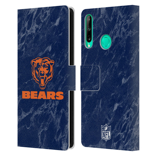 NFL Chicago Bears Graphics Coloured Marble Leather Book Wallet Case Cover For Huawei P40 lite E