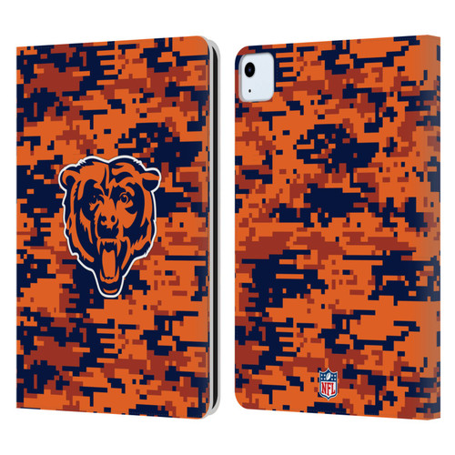 NFL Chicago Bears Graphics Digital Camouflage Leather Book Wallet Case Cover For Apple iPad Air 2020 / 2022