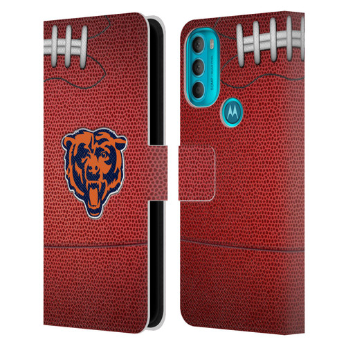 NFL Chicago Bears Graphics Football Leather Book Wallet Case Cover For Motorola Moto G71 5G