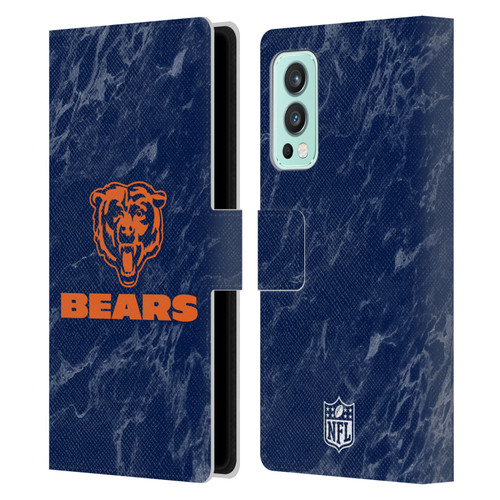 NFL Chicago Bears Graphics Coloured Marble Leather Book Wallet Case Cover For OnePlus Nord 2 5G