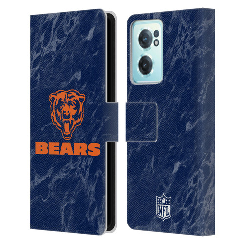 NFL Chicago Bears Graphics Coloured Marble Leather Book Wallet Case Cover For OnePlus Nord CE 2 5G