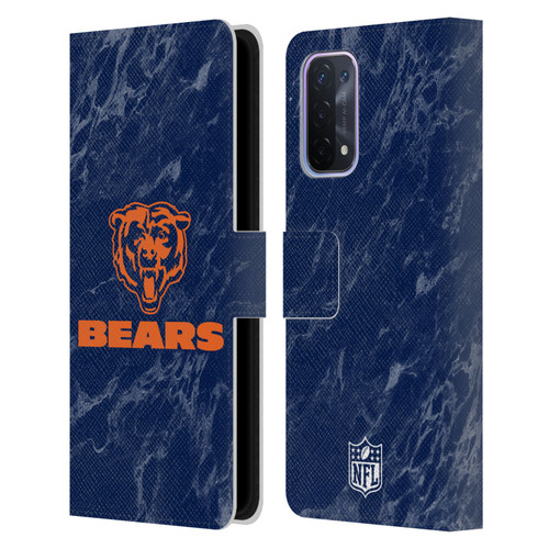 NFL Chicago Bears Graphics Coloured Marble Leather Book Wallet Case Cover For OPPO A54 5G