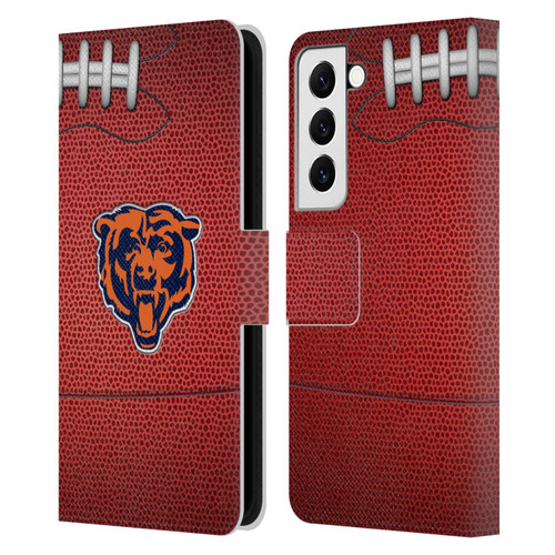 NFL Chicago Bears Graphics Football Leather Book Wallet Case Cover For Samsung Galaxy S22 5G