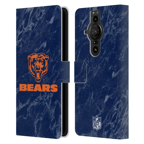NFL Chicago Bears Graphics Coloured Marble Leather Book Wallet Case Cover For Sony Xperia Pro-I