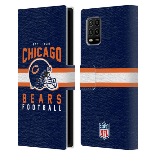 NFL Chicago Bears Graphics Helmet Typography Leather Book Wallet Case Cover For Xiaomi Mi 10 Lite 5G