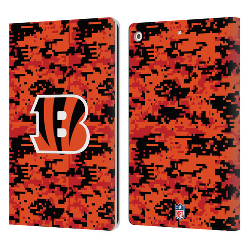 NFL Cincinnati Bengals Graphics Digital Camouflage Leather Book Wallet Case Cover For Apple iPad 10.2 2019/2020/2021