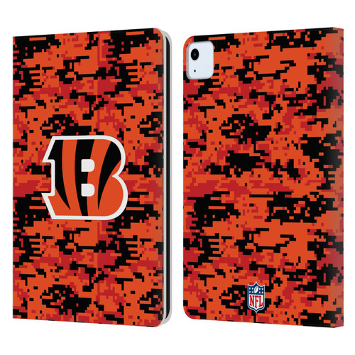 NFL Cincinnati Bengals Graphics Digital Camouflage Leather Book Wallet Case Cover For Apple iPad Air 2020 / 2022