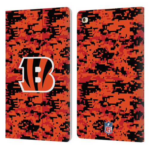 NFL Cincinnati Bengals Graphics Digital Camouflage Leather Book Wallet Case Cover For Apple iPad mini 4
