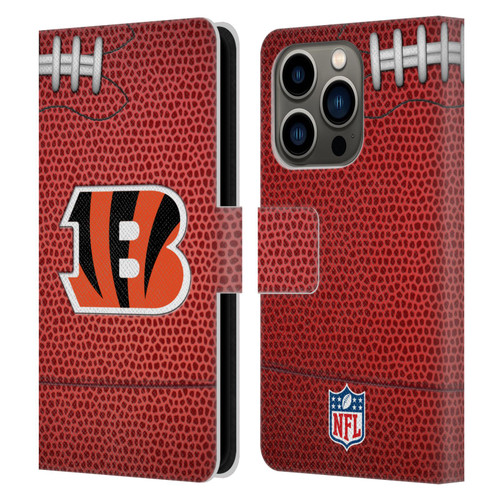 NFL Cincinnati Bengals Graphics Football Leather Book Wallet Case Cover For Apple iPhone 14 Pro