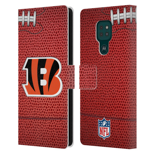 NFL Cincinnati Bengals Graphics Football Leather Book Wallet Case Cover For Motorola Moto G9 Play