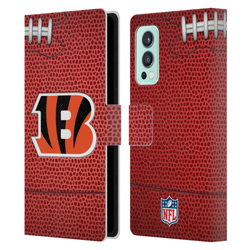 NFL Cincinnati Bengals Graphics Football Leather Book Wallet Case Cover For OnePlus Nord 2 5G