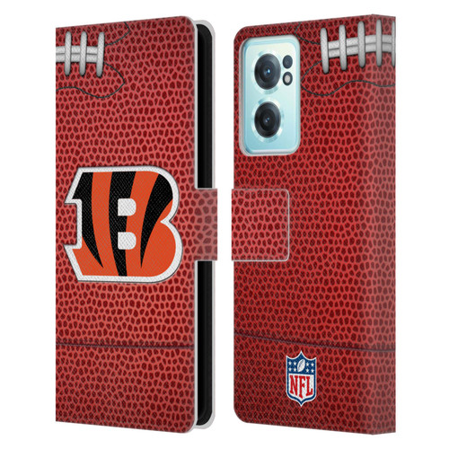 NFL Cincinnati Bengals Graphics Football Leather Book Wallet Case Cover For OnePlus Nord CE 2 5G