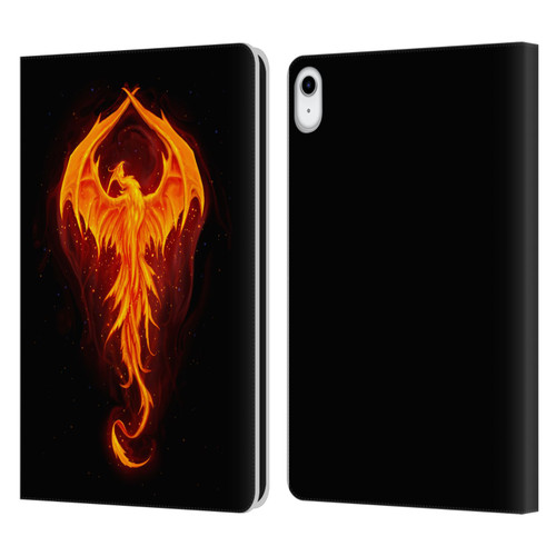 Christos Karapanos Dark Hours Dragon Phoenix Leather Book Wallet Case Cover For Apple iPad 10.9 (2022)