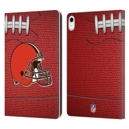 NFL Cleveland Browns Graphics Football Leather Book Wallet Case Cover For Apple iPad 10.9 (2022)