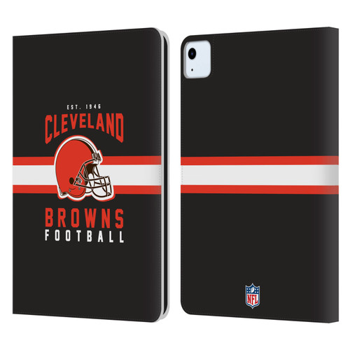 NFL Cleveland Browns Graphics Helmet Typography Leather Book Wallet Case Cover For Apple iPad Air 2020 / 2022