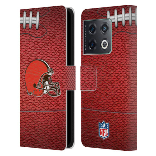 NFL Cleveland Browns Graphics Football Leather Book Wallet Case Cover For OnePlus 10 Pro