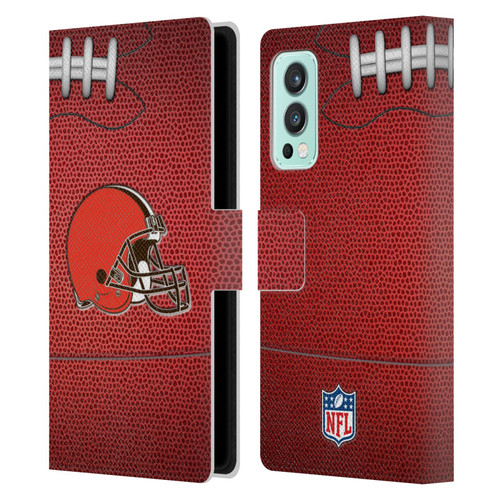 NFL Cleveland Browns Graphics Football Leather Book Wallet Case Cover For OnePlus Nord 2 5G