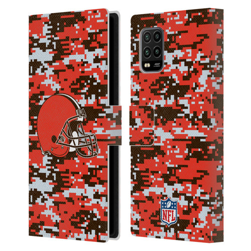 NFL Cleveland Browns Graphics Digital Camouflage Leather Book Wallet Case Cover For Xiaomi Mi 10 Lite 5G