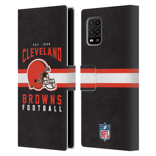 NFL Cleveland Browns Graphics Helmet Typography Leather Book Wallet Case Cover For Xiaomi Mi 10 Lite 5G