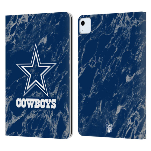NFL Dallas Cowboys Graphics Coloured Marble Leather Book Wallet Case Cover For Apple iPad Air 2020 / 2022