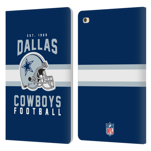 NFL Dallas Cowboys Graphics Helmet Typography Leather Book Wallet Case Cover For Apple iPad mini 4