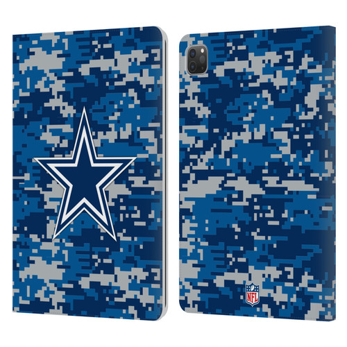 NFL Dallas Cowboys Graphics Digital Camouflage Leather Book Wallet Case Cover For Apple iPad Pro 11 2020 / 2021 / 2022