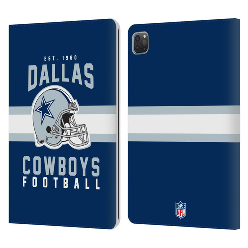 NFL Dallas Cowboys Graphics Helmet Typography Leather Book Wallet Case Cover For Apple iPad Pro 11 2020 / 2021 / 2022