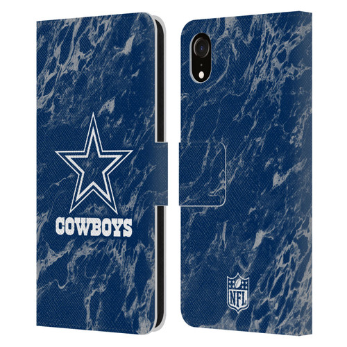 NFL Dallas Cowboys Graphics Coloured Marble Leather Book Wallet Case Cover For Apple iPhone XR