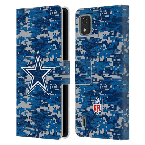 NFL Dallas Cowboys Graphics Digital Camouflage Leather Book Wallet Case Cover For Nokia C2 2nd Edition