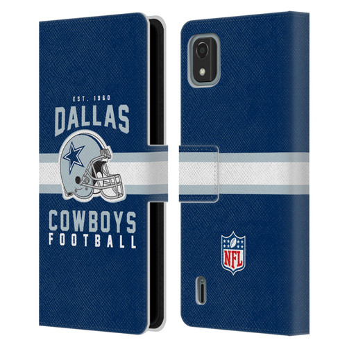 NFL Dallas Cowboys Graphics Helmet Typography Leather Book Wallet Case Cover For Nokia C2 2nd Edition