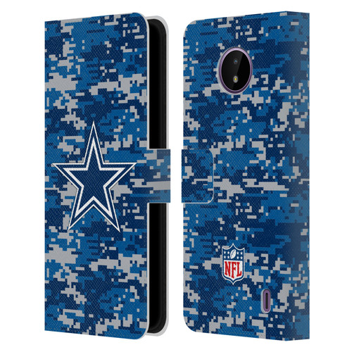 NFL Dallas Cowboys Graphics Digital Camouflage Leather Book Wallet Case Cover For Nokia C10 / C20