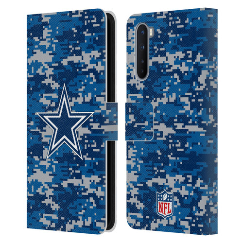 NFL Dallas Cowboys Graphics Digital Camouflage Leather Book Wallet Case Cover For OnePlus Nord 5G
