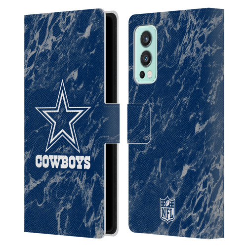 NFL Dallas Cowboys Graphics Coloured Marble Leather Book Wallet Case Cover For OnePlus Nord 2 5G