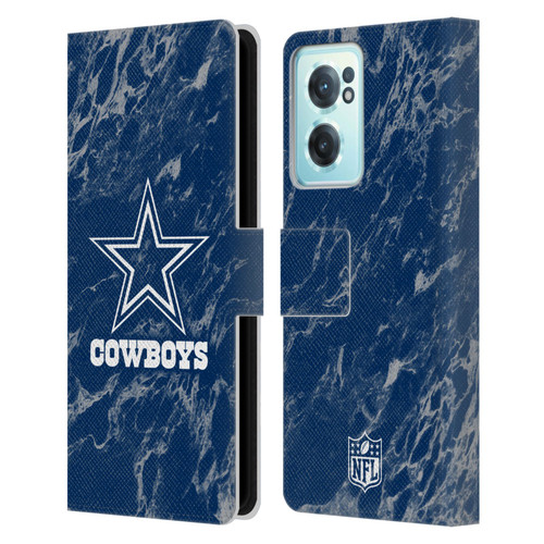 NFL Dallas Cowboys Graphics Coloured Marble Leather Book Wallet Case Cover For OnePlus Nord CE 2 5G