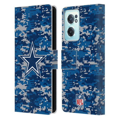NFL Dallas Cowboys Graphics Digital Camouflage Leather Book Wallet Case Cover For OnePlus Nord CE 2 5G
