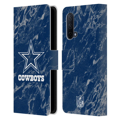 NFL Dallas Cowboys Graphics Coloured Marble Leather Book Wallet Case Cover For OnePlus Nord CE 5G