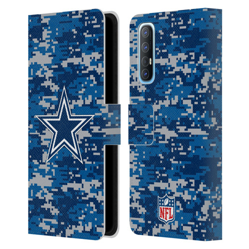 NFL Dallas Cowboys Graphics Digital Camouflage Leather Book Wallet Case Cover For OPPO Find X2 Neo 5G