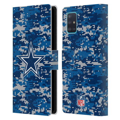 NFL Dallas Cowboys Graphics Digital Camouflage Leather Book Wallet Case Cover For Samsung Galaxy A51 (2019)