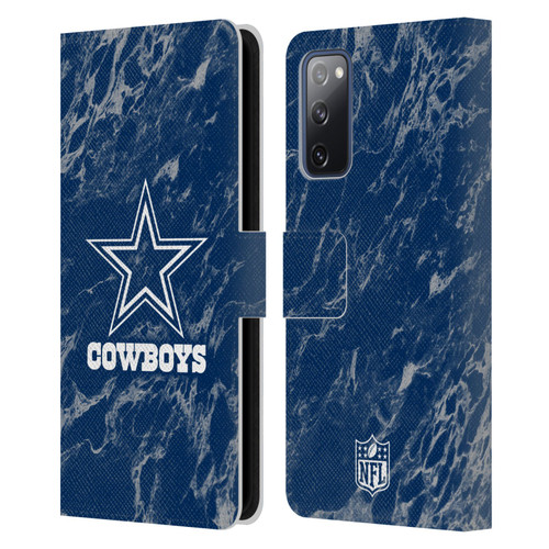 NFL Dallas Cowboys Graphics Coloured Marble Leather Book Wallet Case Cover For Samsung Galaxy S20 FE / 5G