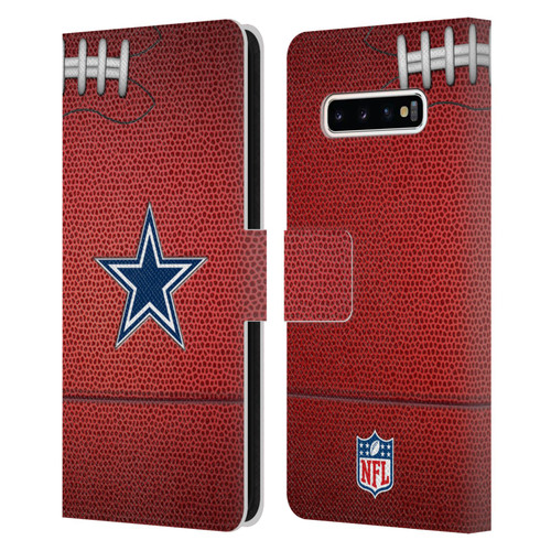 NFL Dallas Cowboys Graphics Football Leather Book Wallet Case Cover For Samsung Galaxy S10+ / S10 Plus