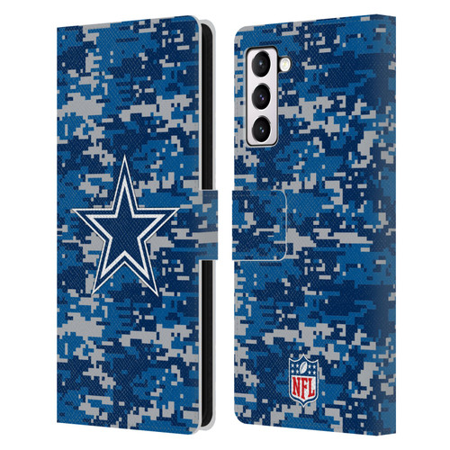 NFL Dallas Cowboys Graphics Digital Camouflage Leather Book Wallet Case Cover For Samsung Galaxy S21+ 5G
