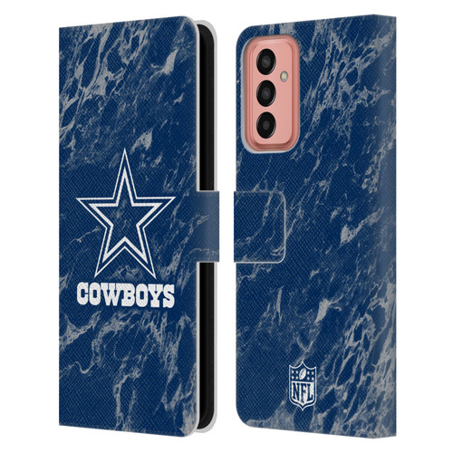 NFL Dallas Cowboys Graphics Coloured Marble Leather Book Wallet Case Cover For Samsung Galaxy M13 (2022)