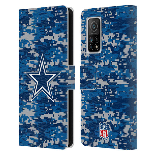 NFL Dallas Cowboys Graphics Digital Camouflage Leather Book Wallet Case Cover For Xiaomi Mi 10T 5G