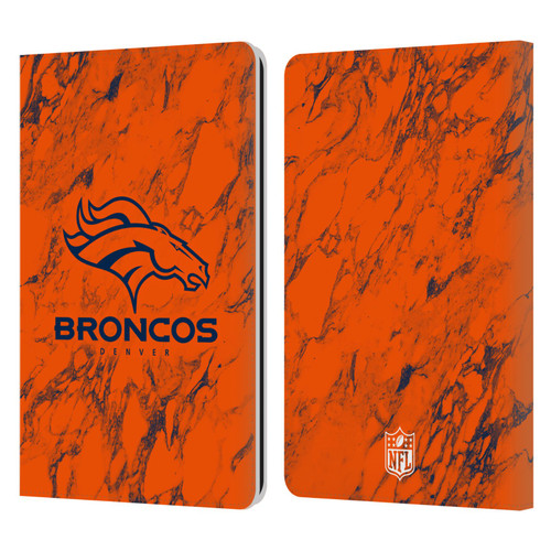 NFL Denver Broncos Graphics Coloured Marble Leather Book Wallet Case Cover For Amazon Kindle Paperwhite 1 / 2 / 3